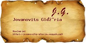 Jovanovits Glória névjegykártya